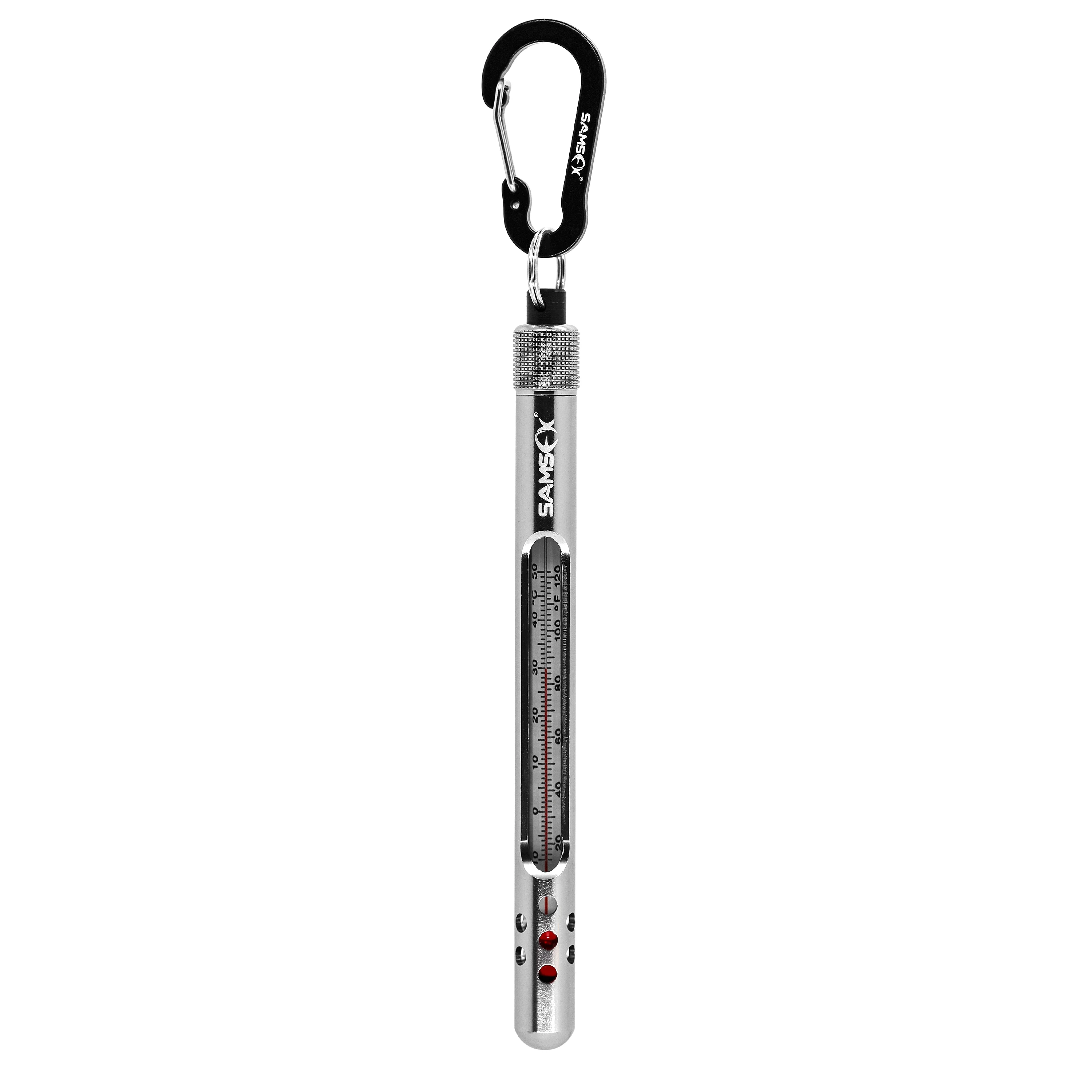 SAMSFX Fishing Thermometer Stream Water Temperature Measurement Fly with Carabiner Accessories | Спорт и развлечения