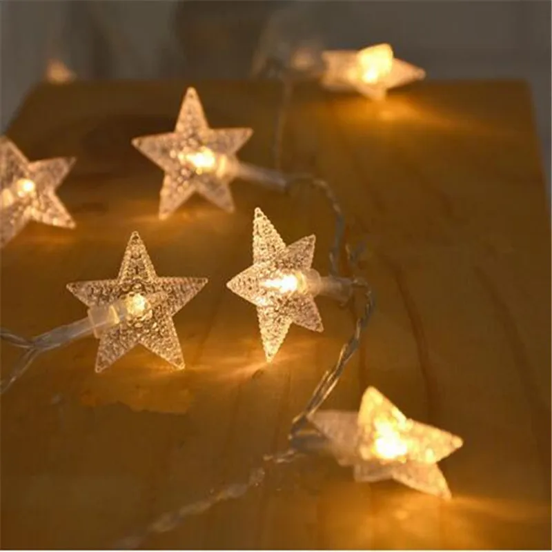 

20LED Star Light String Twinkle Garlands Battery Powered Christmas Lamp Holiday Party Wedding home desk Decorative Fairy Lights