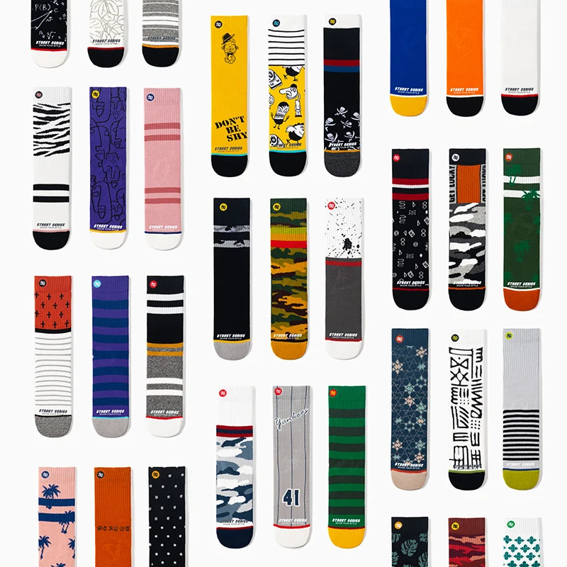 Носки унисекс в уличном стиле подарки для мужчин 100 хлопок Harajuku Happy Crew носки 1 пара