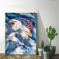 5d diy diamond abstract eagle blue flag painting cross ctitch kits diamond mosaic embroidery 3d court painting round drill gift