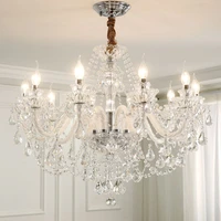 european crystal chandelier atmosphere living room lamp modern minimalist bedroom dining room home light villa candle lamps