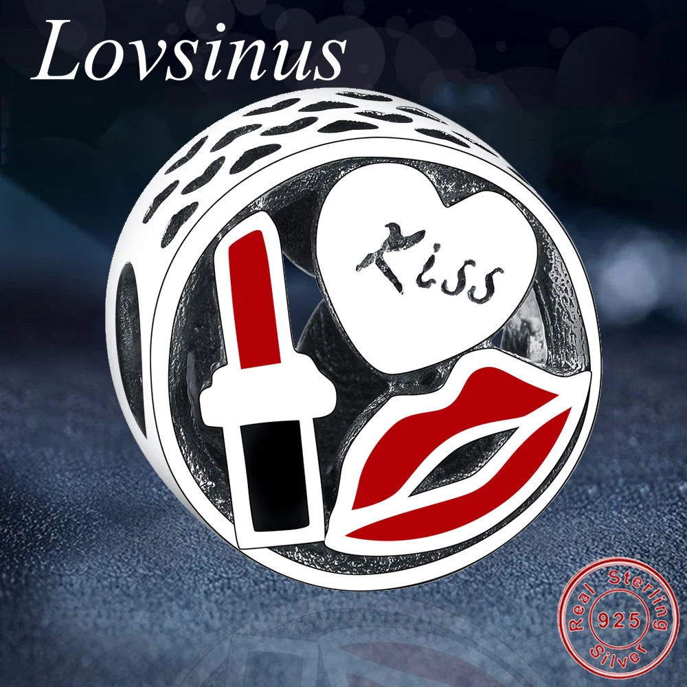 Женский браслет из серебра 925 пробы с подвеской губы | Украшения и аксессуары