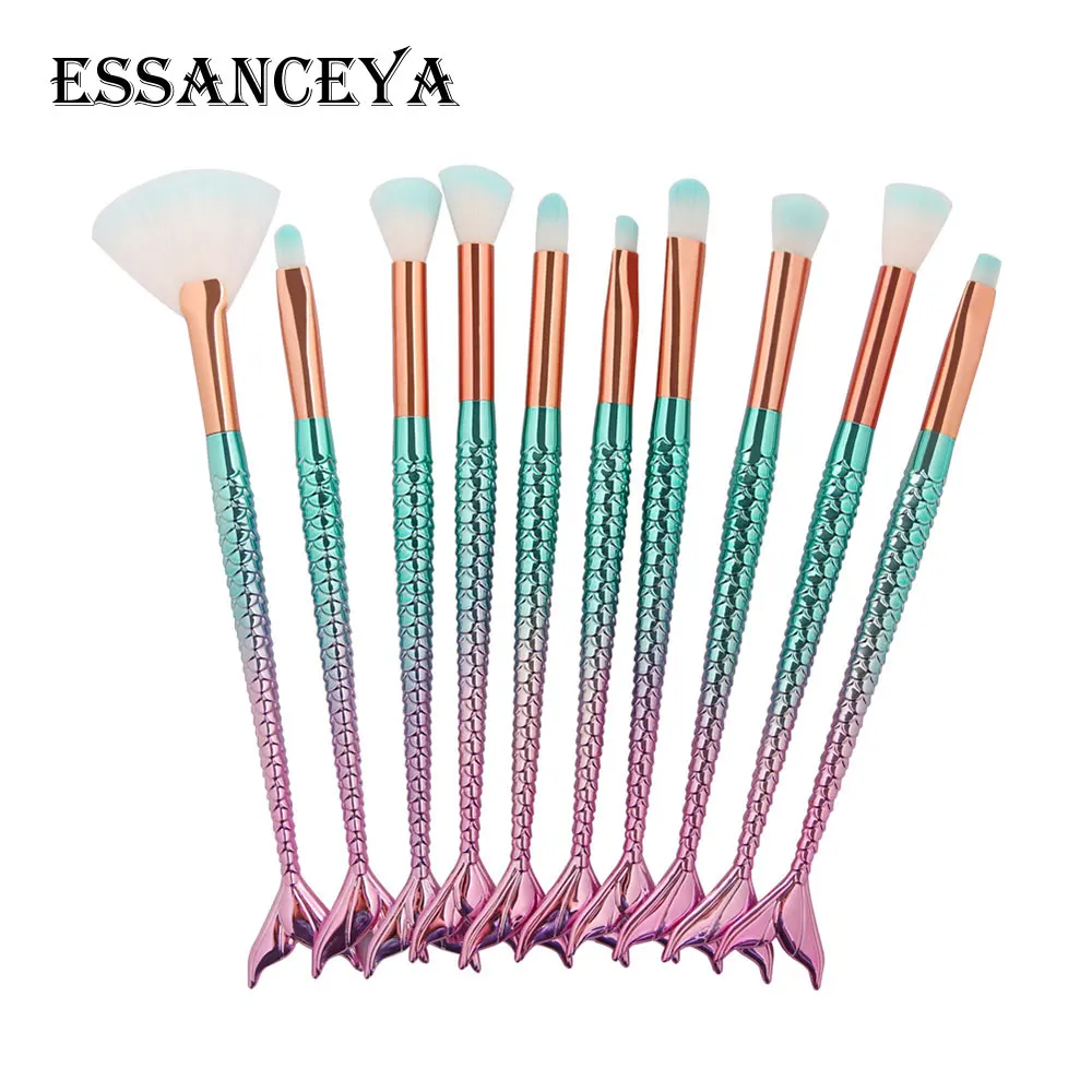 ESSANCEYA 6/10 шт. набор кистей для макияжа русалки тени век подводка бровей румяна