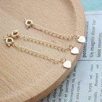 14k copper clad gold tail chain extension chain spring buckle horsetail chain body is used for diy necklaces earrings accesso