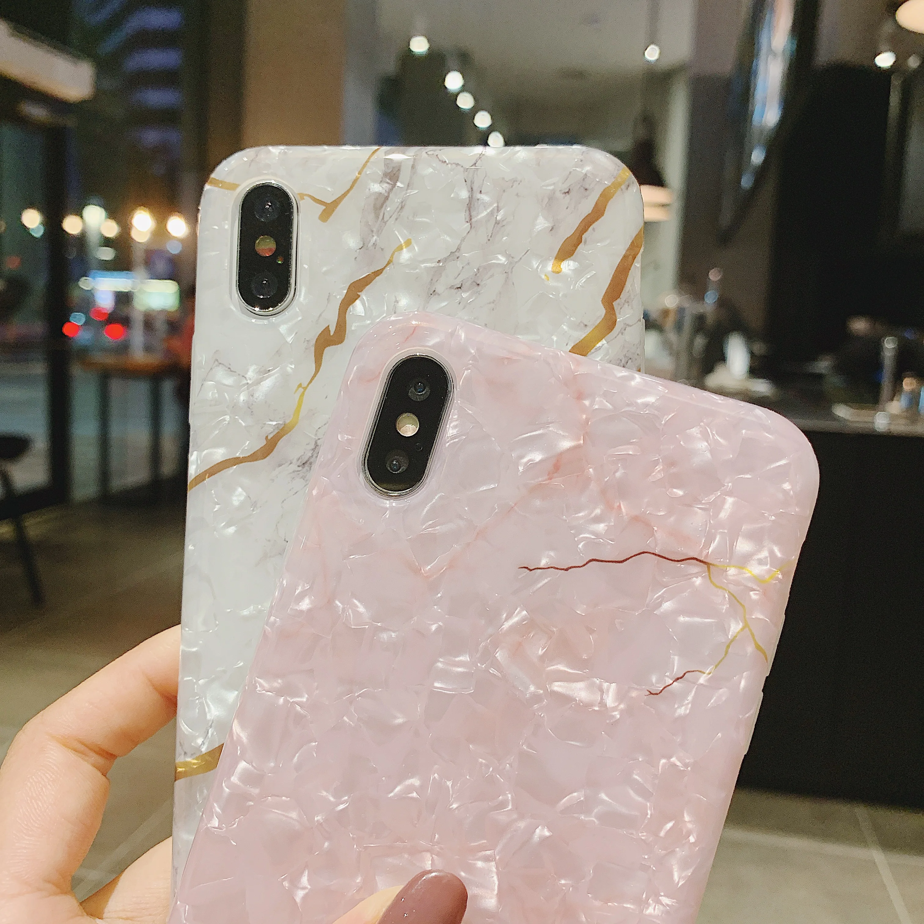 Elala блестящий Мраморный чехол градиентного цвета для iphone XR X XS Max 6 S 7 8 Plus Мягкий