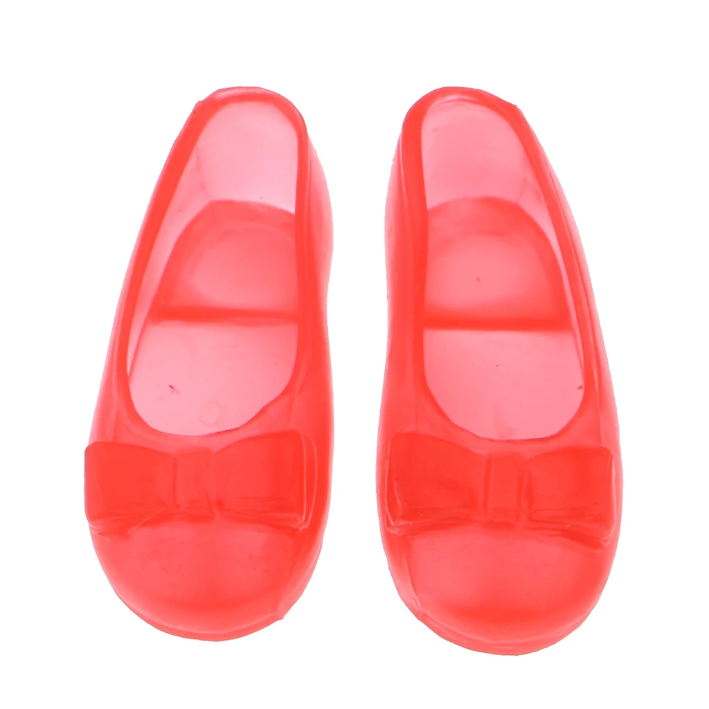 

1 Pair Red Bowknot Slip On Shoes for 12'' Blythe Azone Dolls Costume ACCS