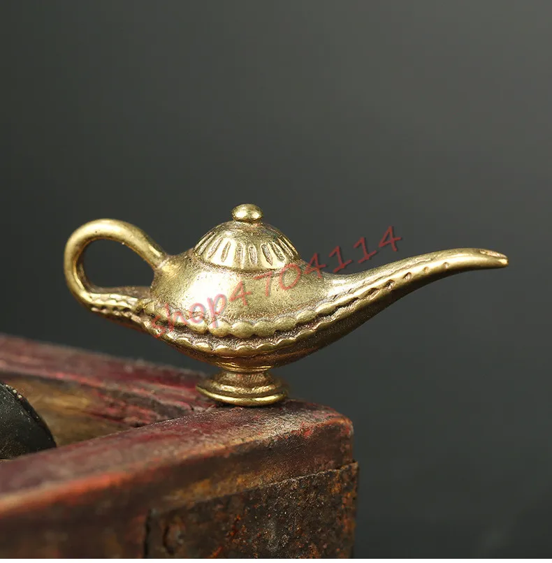 Креативная Чистая латунь волшебная лампа небольшие украшения изысканные