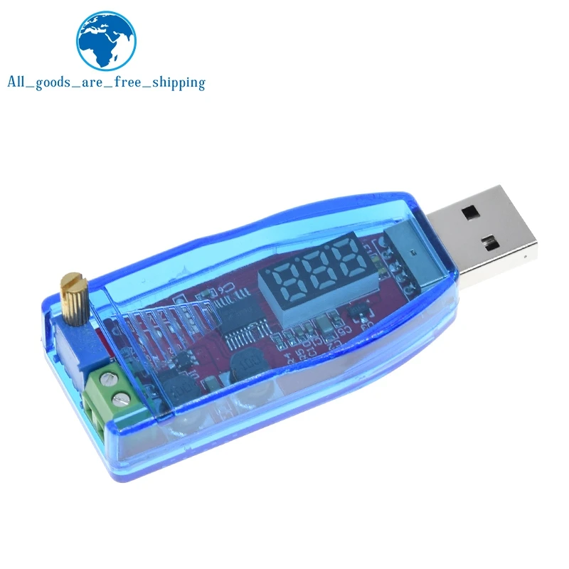 Светодиодный потенциометр Регулируемый USB-преобразователь с 5 В в постоянный ток