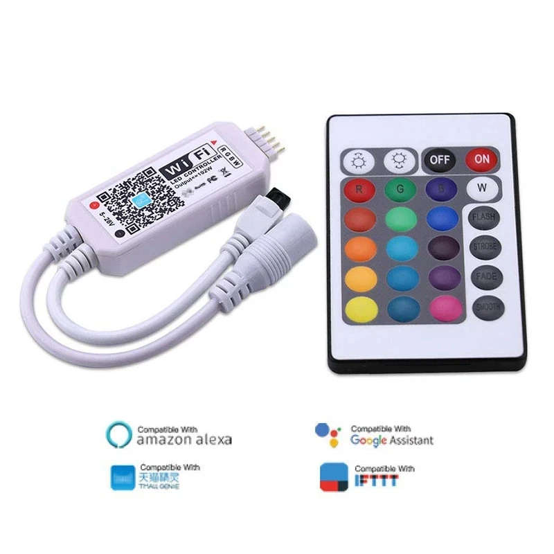 Светодиодная лента RGB/RGBW с пультом ДУ 5-28 в пост. Тока | Лампы и освещение