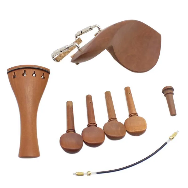 4/4 набор аксессуаров для скрипки подбородка Chinrest Jujube Wood с настройкой Peg Tailpiece Tailgut