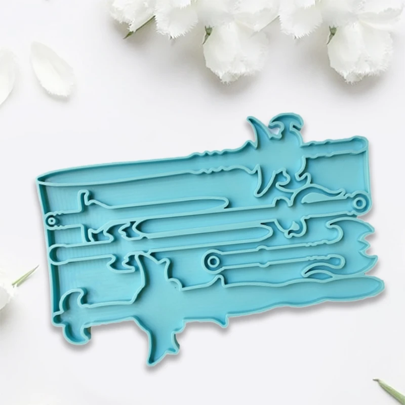 

Dagger Epoxy Resin Mold Keychain Pendant Casting Silicone Mould DIY Crafts Jewelry Making Tools