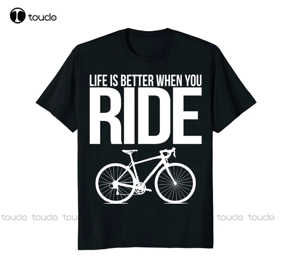 

Новые мужские футболки, рубашка для велосипедиста, подарок для велосипедиста, бикинг-дорога, Racs, 100% хлопок, новые футболки на заказ, унисекс