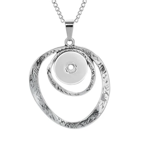 Новые золотые круглые ожерелья металлическое ожерелье с кнопкой подходит для 18