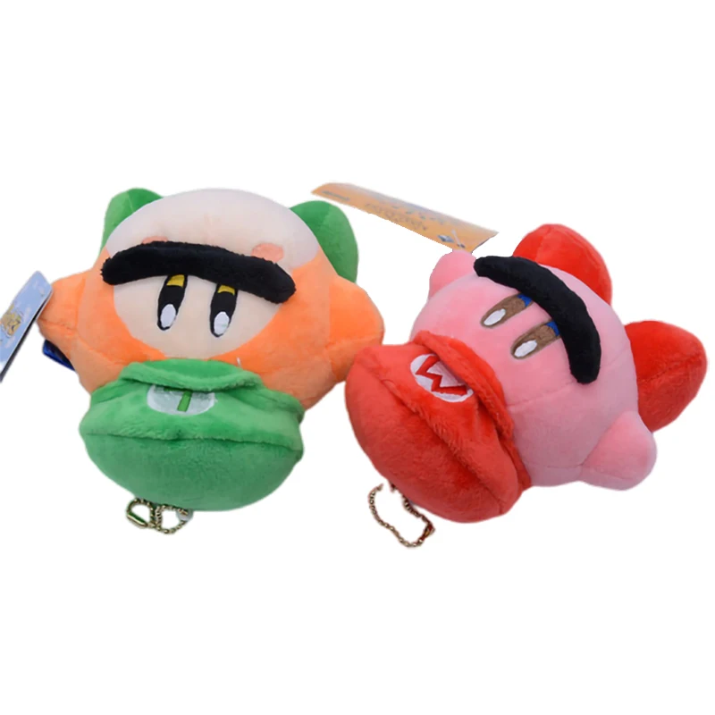 10 см Kawaii Star Kirby ваддл ди Cos Супер Марио Брос Луиджи Мягкие плюшевые куклы аниме