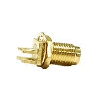 1pc rp sma female jack nut rp sma rf coax modem convertor connector end launch pcb cable straight goldplated new wholesale