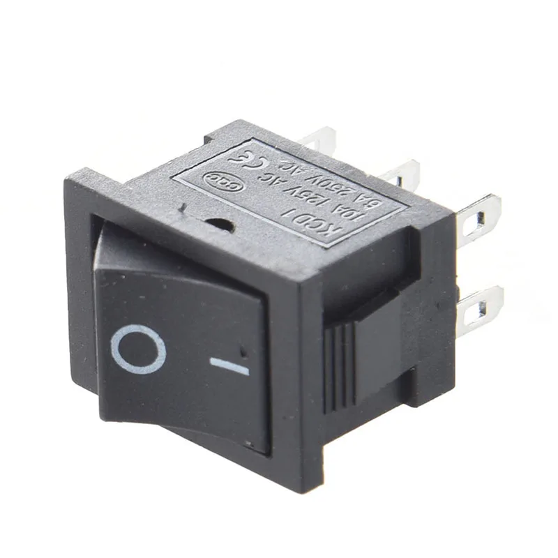 10 шт. AC 6A/250V 10A/125V 6 Pin DPDT ON/на 2 позиции на кнопках в лодке кулисный