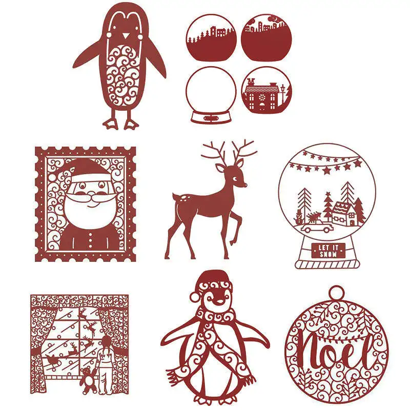 Рождественский хрустальный шар снежинка снеговик лося Пингвин Ноэль