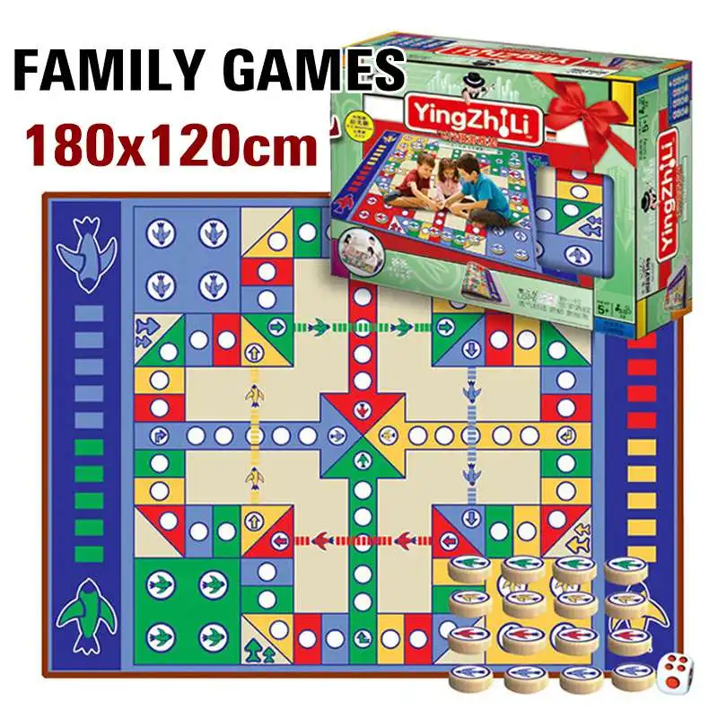 

180x120cm Aeroplane Chess Set Foldable Flying Chess Crawling Puzzle Mat Waterproof Non-slip Kids Baby Game Land Pad Cushion