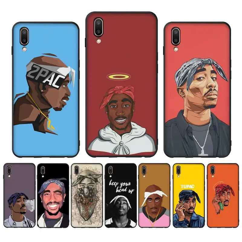 

2Pac Tupac Amaru Shakur Makaveli Phone Case For Oppo Reno Realme C3 6Pro Cover For vivo Y91C Y17 Y19 Funda Capa