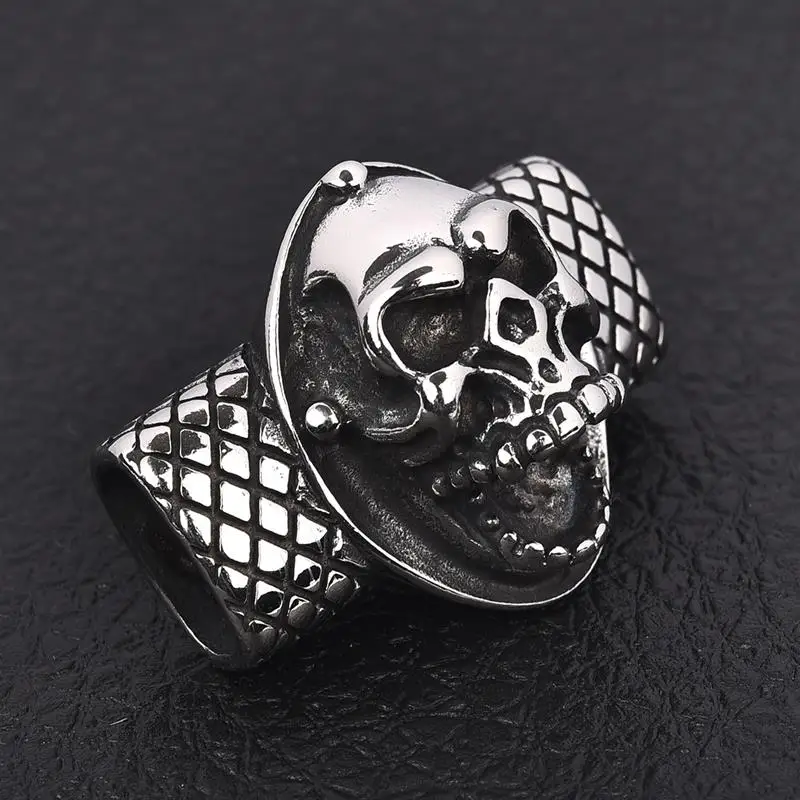 Панк череп бусины для изготовления ювелирных изделий браслет из нержавеющей