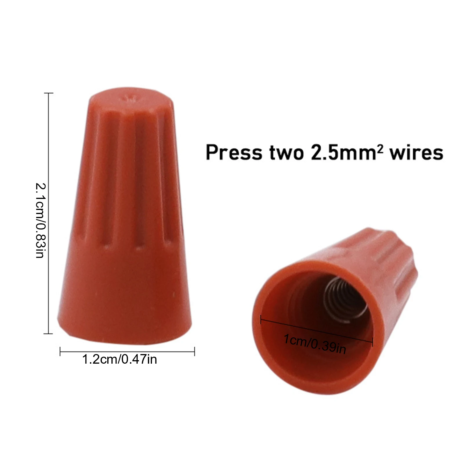 

500pcs Practical Electrical Wire Connection Screw Twist Connector Cap W/spring Insert Assortment Kit Nut Spring Cap Terminal