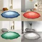 Новый ковер из искусственного кашемира в современном стиле, Веерообразный градиент, красный, коричневый, синий, серый, ковер для гостиной, спальни