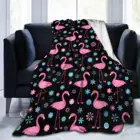 Одеяло в виде розового фламинго, фланелевое одеяло, ультрамягкое микробертное одеяло, кровать для гостиной, 80x60 дюймов, для взрослых