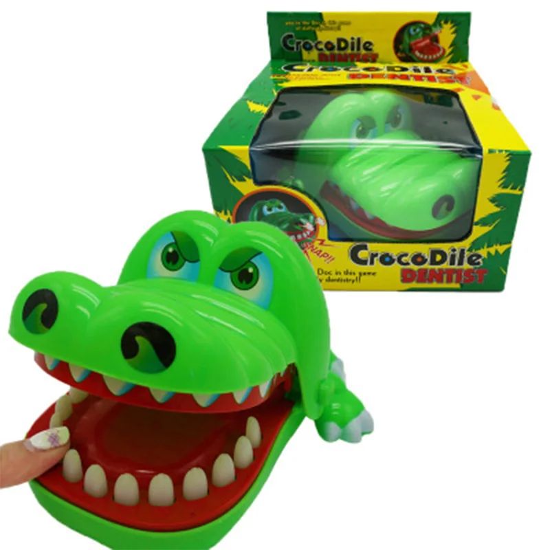 

Practical Jokes Biting Crocodile Mouth Tooth Bite Hand Finger Alligator Bar Game Funny Gags Toy Gift For Kids,Children
