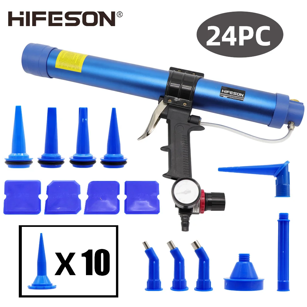 

Пневматический пистолет HIFESON 400/600 мл, силиконовый инструмент для герметизации колбасы, насадка для герметизации, резиновая насадка для стеклянного и инструмент для затирки пистолета