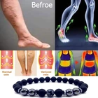 Браслет на ногу Магнитный бразильский с черными камнями, терапевтический браслет для потери веса, изделие для похудения, забота о здоровье