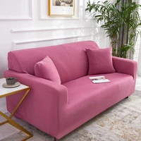 armchair protection sofa cover for living room single lover 3 4 seater bright red solid color elastic spandex couch cover