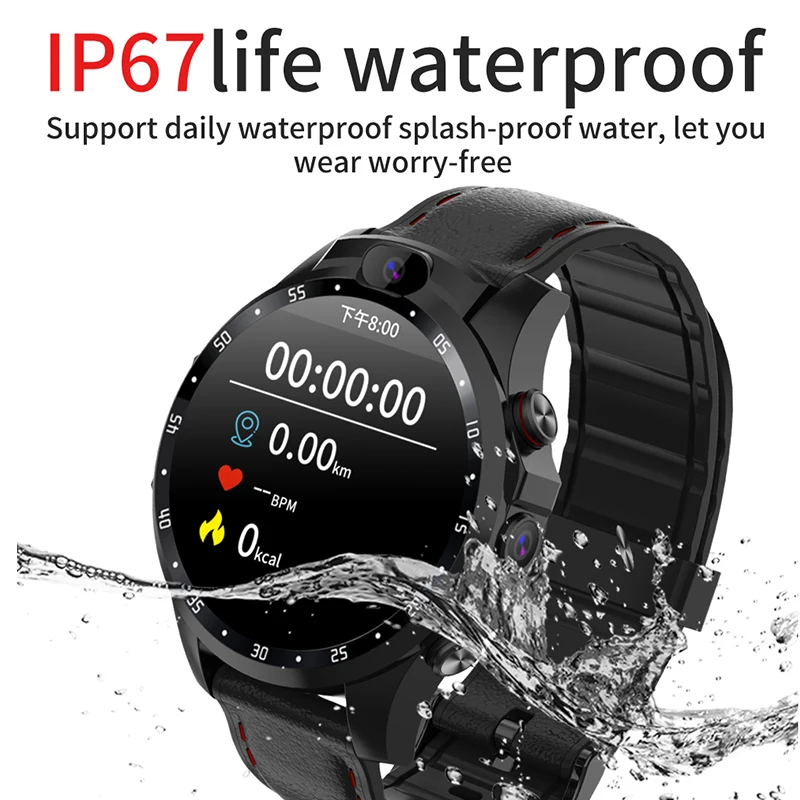 Умные часы на Android мужские 3 Гб + 32 ГБ пульсометр gps наручные SIM MTK6739 умные 5 Мп