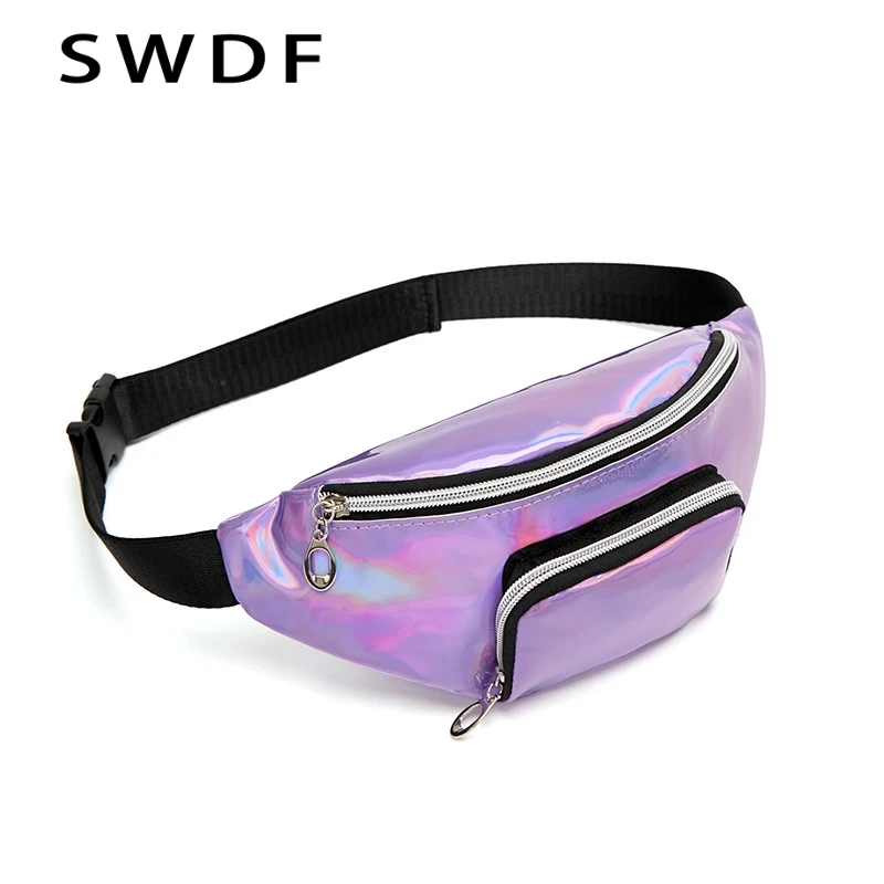 Поясная Сумка SWDF женская яркая Сумочка фиолетового и розового цвета кошелек