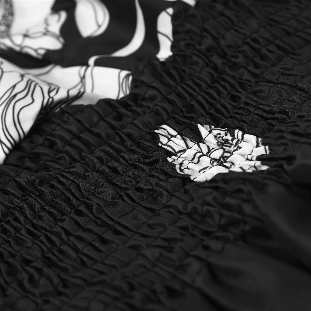 

Women High Elastic Waist Vintage Dress Fashion Casual Sexy V-Neck Sleeveless Print Long Strapless Dress Vestidos De Fiesta