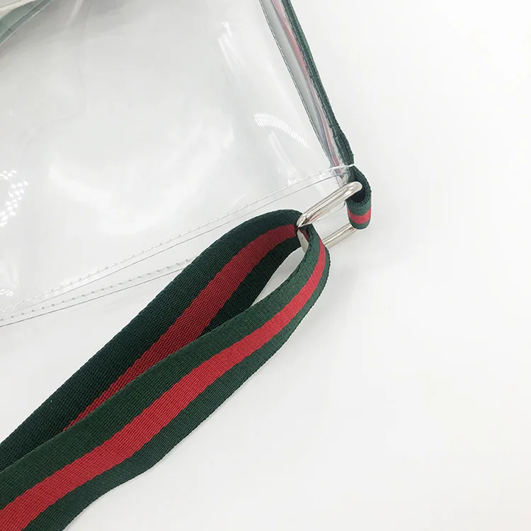 Женская прозрачная сумка через плечо из ПВХ пляжная комбинированная 2019|Сумки с