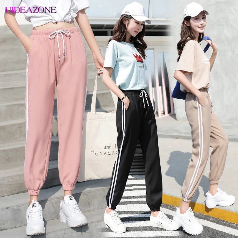 Женские спортивные брюки UIDEAZONE модные повседневные с боковыми полосками и