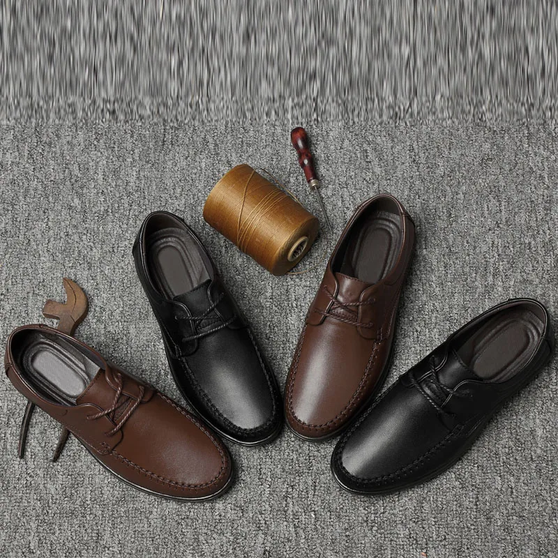 

Спортивная повседневная обувь, мужская повседневная обувь, кожаная обувь, повседневная обувь, Мужская модная черная обувь на плоской подош...