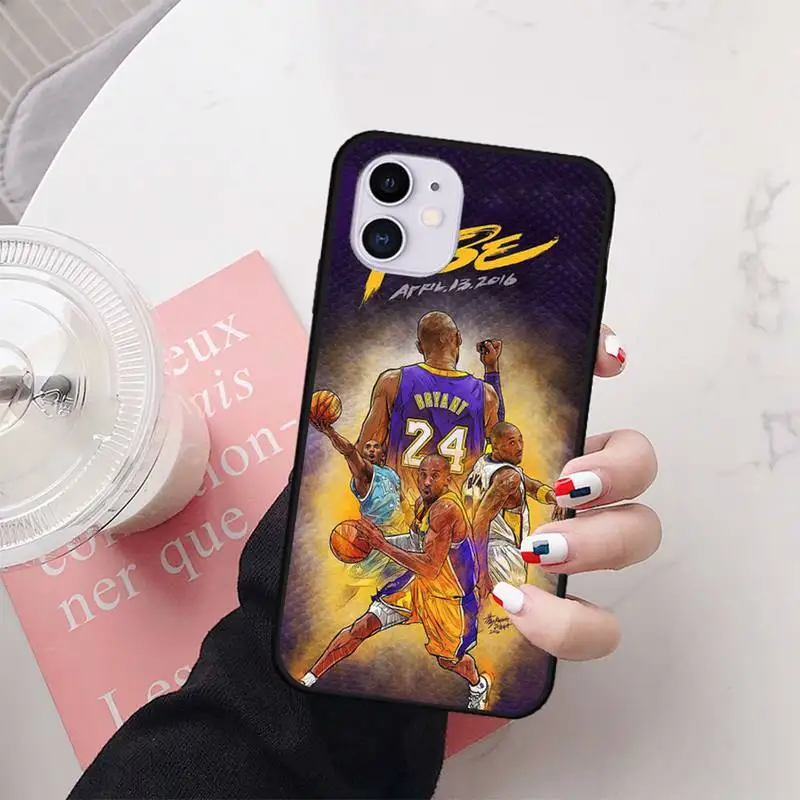

Kobe Bryant Basketball Phone Case For iphone7 8 plus 7 8 6 6s plus X XR XS MAX 11 12 Pro Max Cover