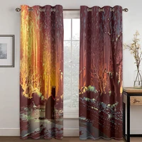 personalized lonely cat 3d printing living room adult bedroom waterproof material customized curtain set with hook accessories