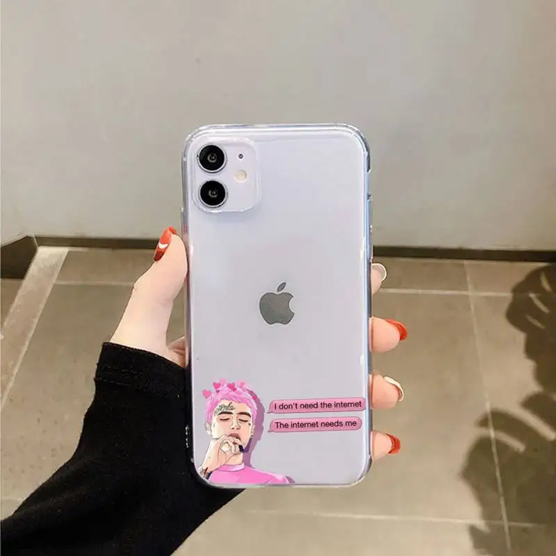 

Lil Peep, rapper Phone Case Transparent for iPhone 11 12 mini pro XS MAX 8 7 6 6S Plus X 5S SE 2020 XR