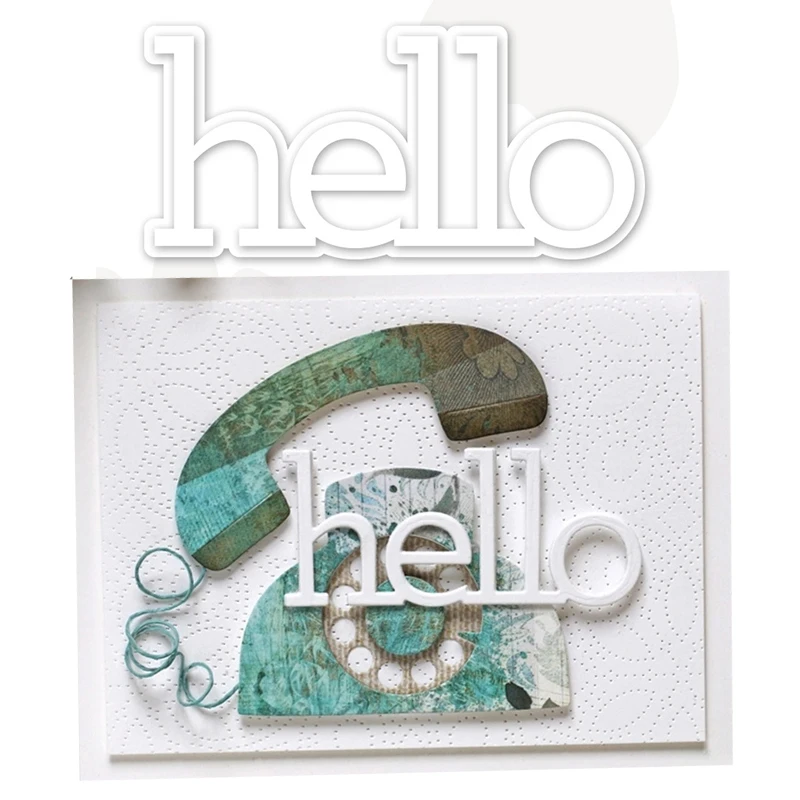 

JC hello Letters Metal Cutting Dies for Scrapbooking Mold Die Cut Stencil Handmade Tools DIY Card Make Mould Model Craft Decor