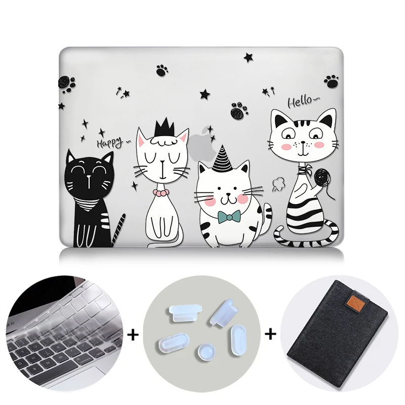 MTT милый мультяшный чехол для macbook air Pro retina 11 12 13 15 Touch Bar Кристальный жесткий чехол для macbook air 13 дюймов чехол для ноутбука - Цвет: MB07