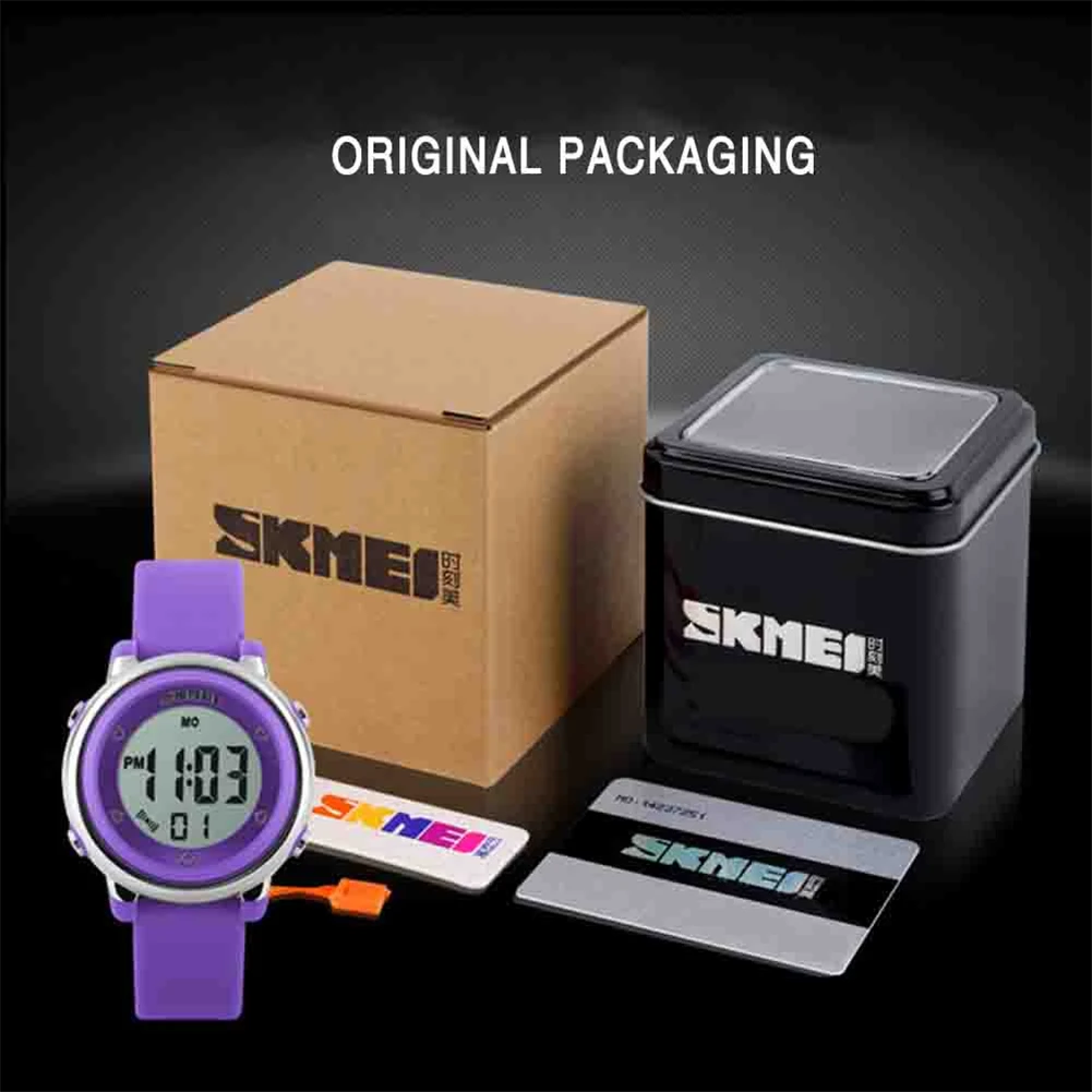 Часы детские цифровые электронные водостойкие до 50 м со светодиодной подсветкой