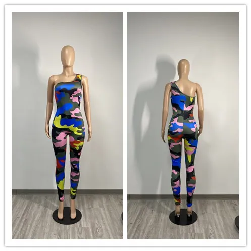 Спортивный комбинезон для фитнеса пикантная камуфляжная одежда с леопардовым