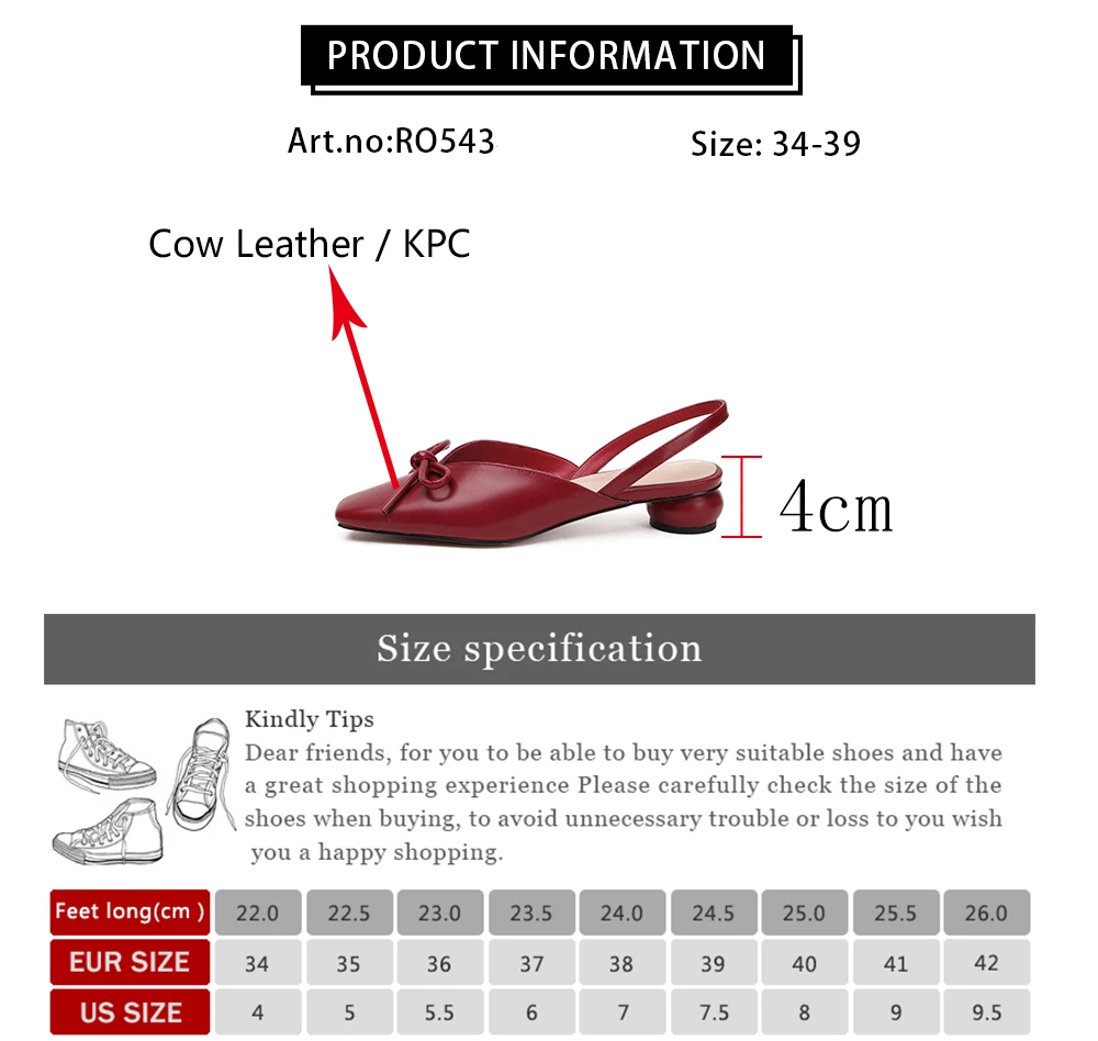 

RJN Fashion Handmade Women's Shoes Comfortable Sweet Bow Ladies Sandals Outside in Summer Strange Style Low Heel Sandals RO543