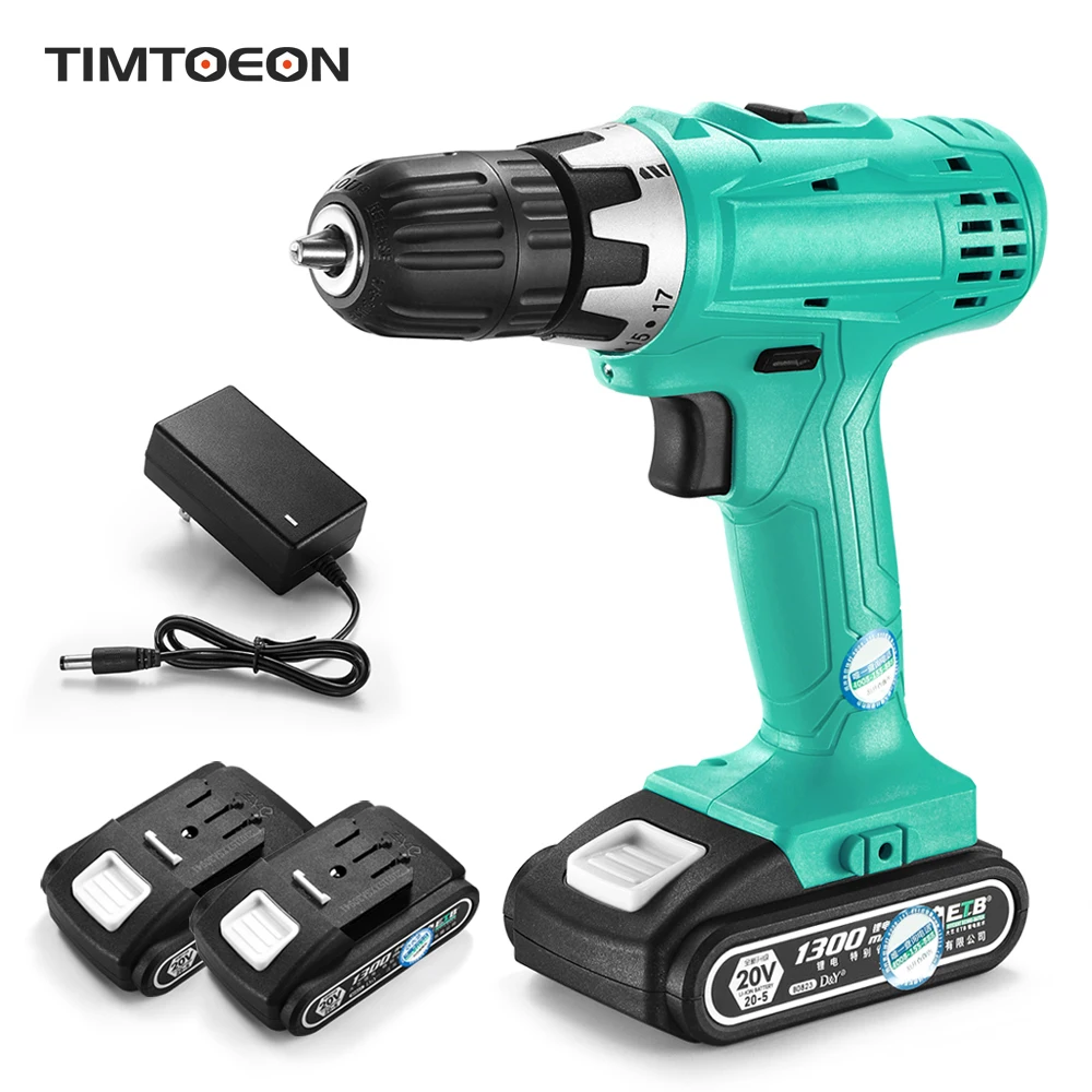 

Шуруповерт ударный TIMTOEON аккумуляторный, 12/20 в