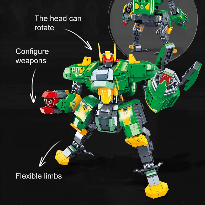 Креативные фигурки Sluban MOC Mecha робот-воин строительные блоки сборка сделай сам