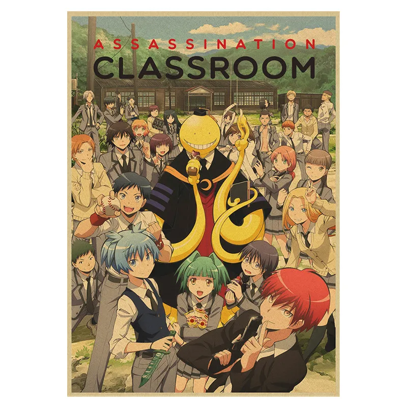 Класс убийц винтажный аниме постер наклейка на стену Гостиная Бар Украшение