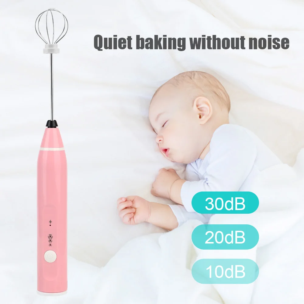 

Kitchen Accessories Milk Frother Rechargeable Handheld Eggbeater Mix Machine Electric Coffee Mixer Milk Coffee Frother Foamer