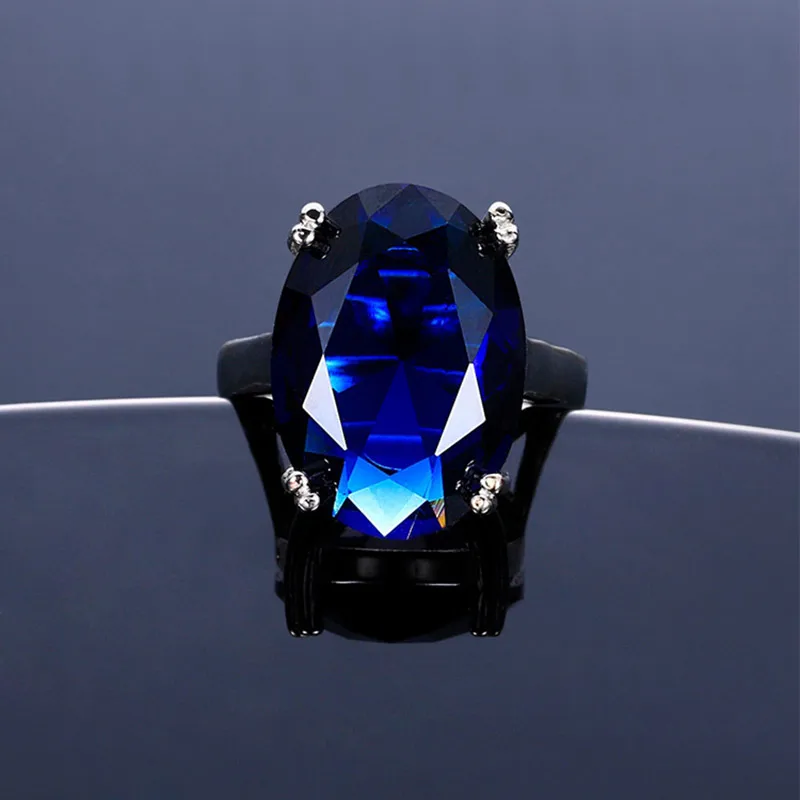 Bague Ringen, 6 цветов, овальное кольцо с камнями для женщин, классическое серебро 925, ювелирное изделие, рубиновый аметист, аквамарин, сапфир, топаз, циркон
